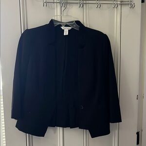 White House Black Market Black 3/4 Sleeve Blazer Suit Jacket